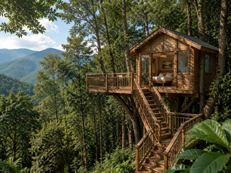 萨迦县景区悬空树屋